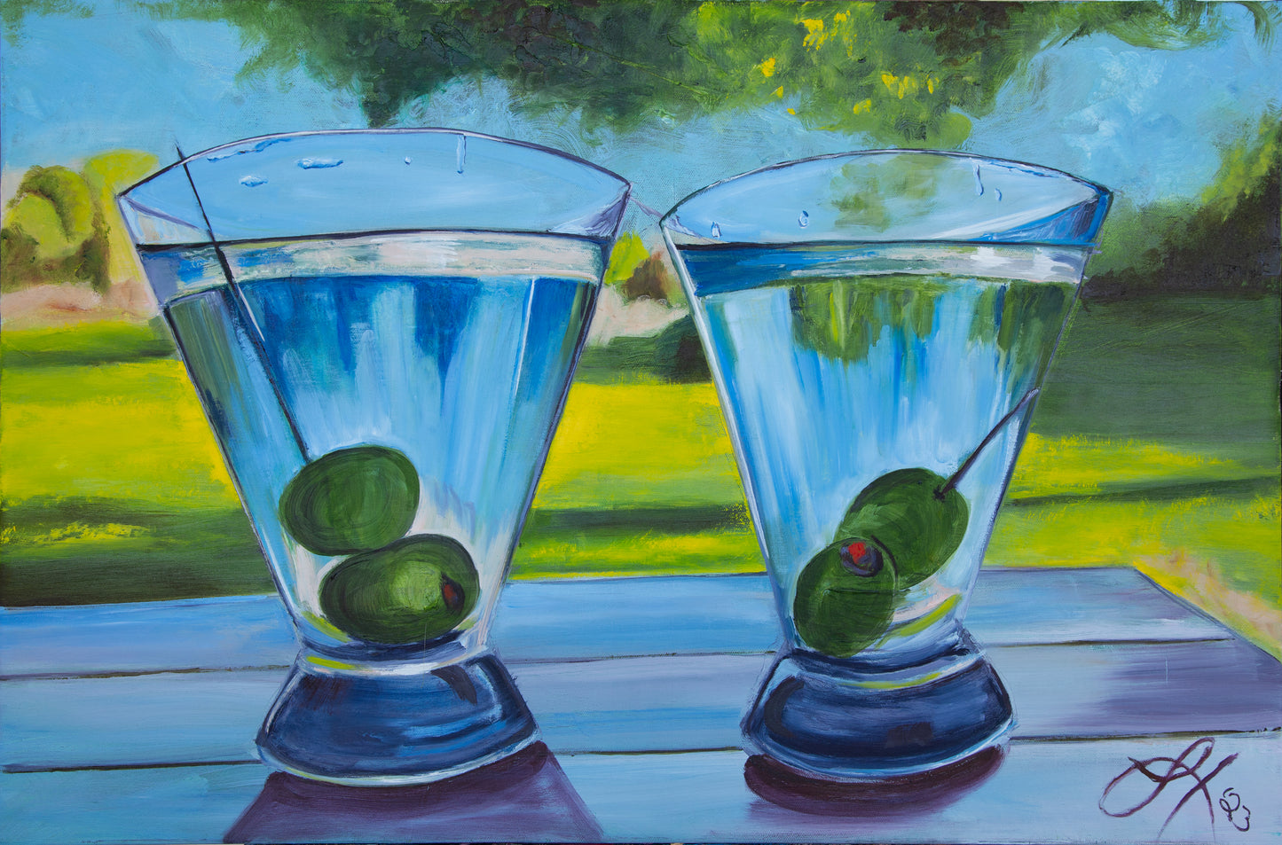 Martinis in the Yard
