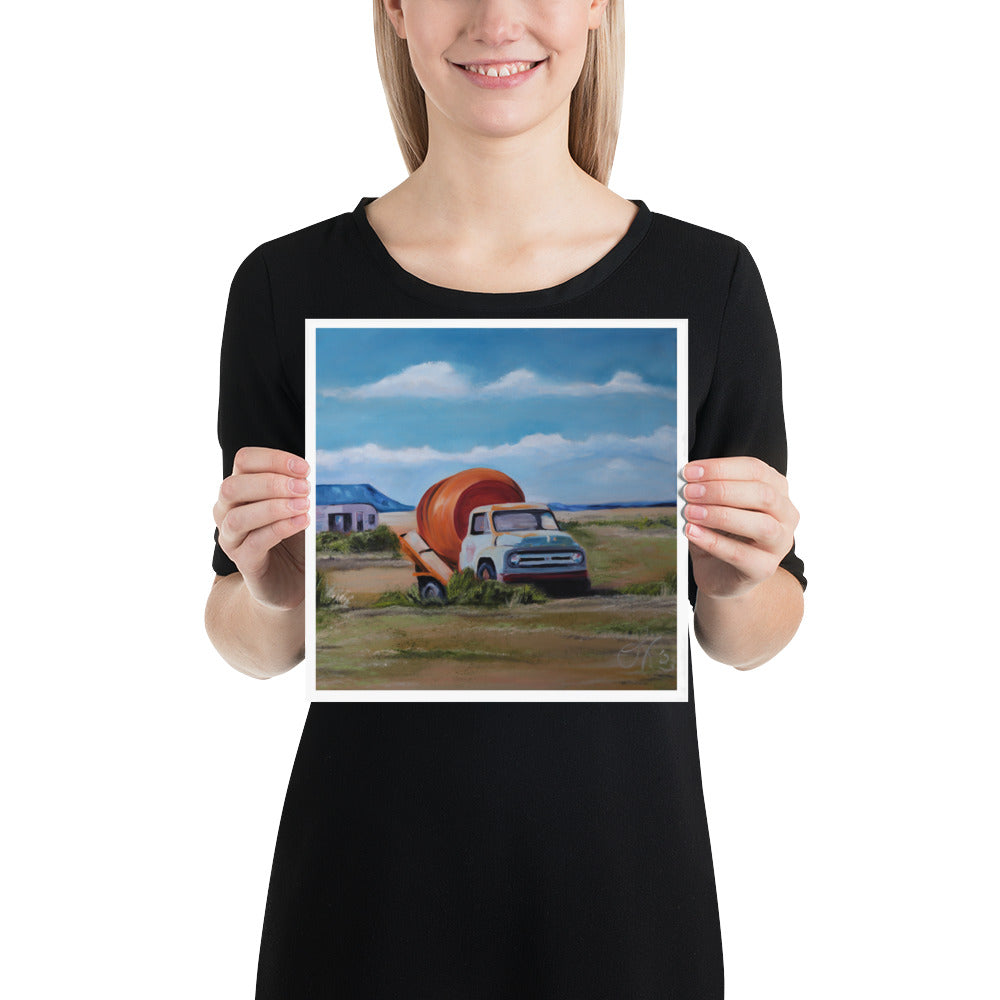 Summer Lake Hot Springs Cement Truck Poster