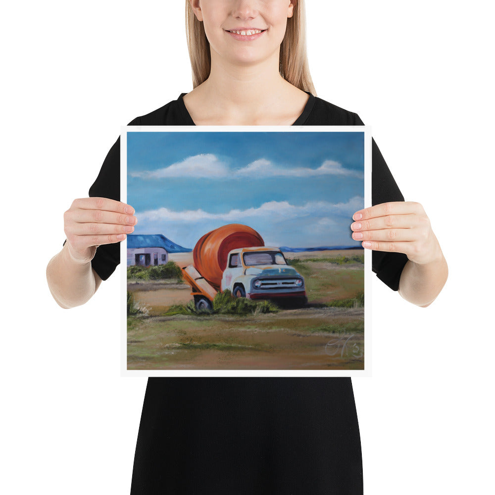 Summer Lake Hot Springs Cement Truck Poster