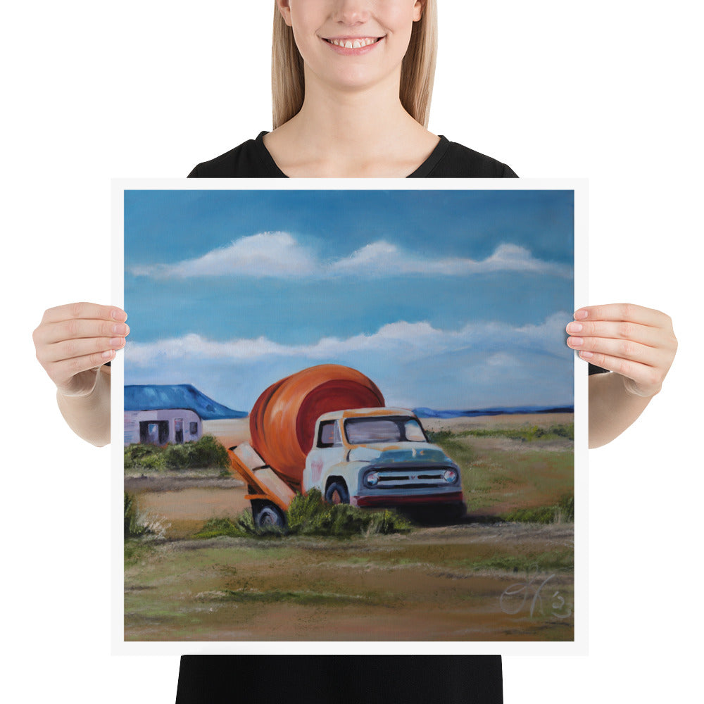 Summer Lake Hot Springs Cement Truck Poster