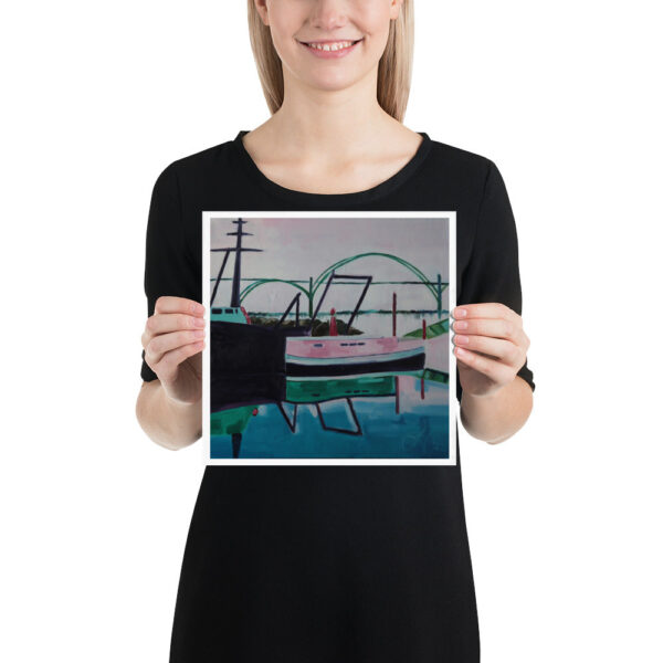 Pacific Ocean Boats Poster