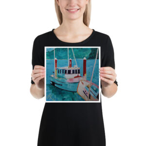 Newport Bay Commercial Fishing Boats Poster