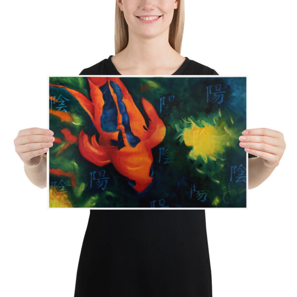 Chinese Garden Portland Koi Fish Poster