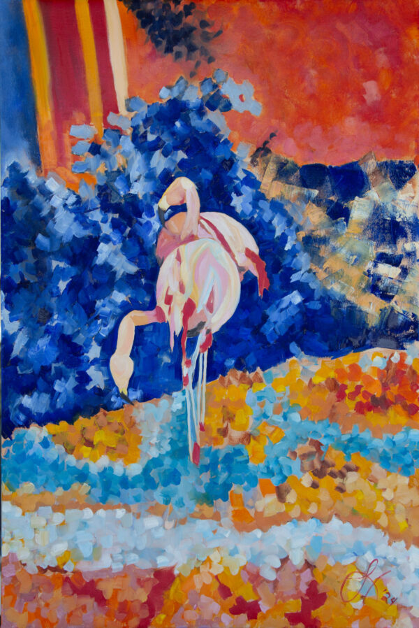Flamingos at the Flamingo by Lynn Hardy Artist